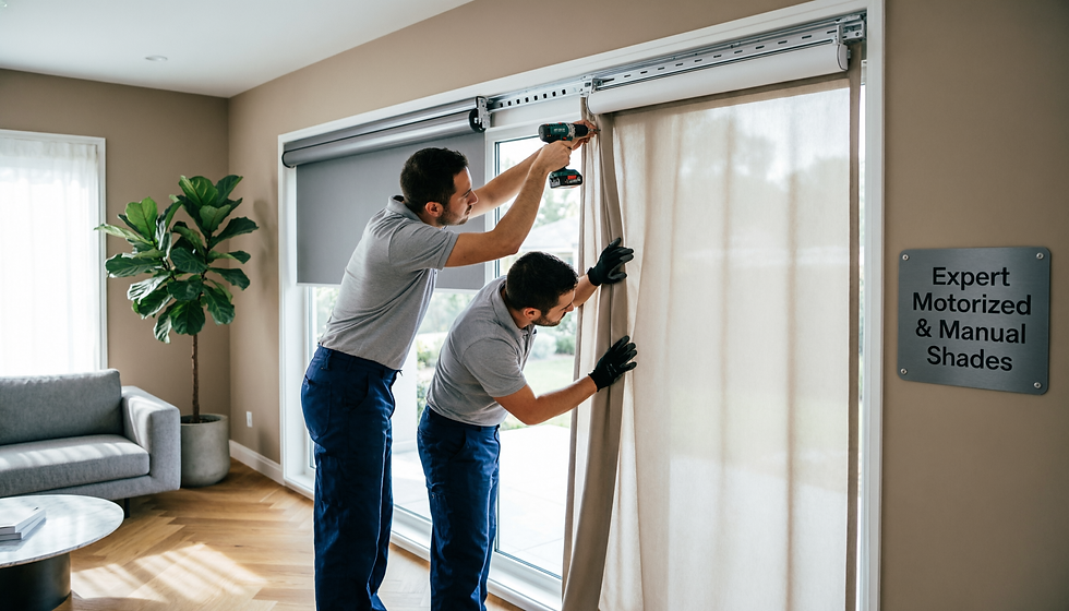 Drop Shades Installation in Fairfield | Expert Motorized & Manual Shades