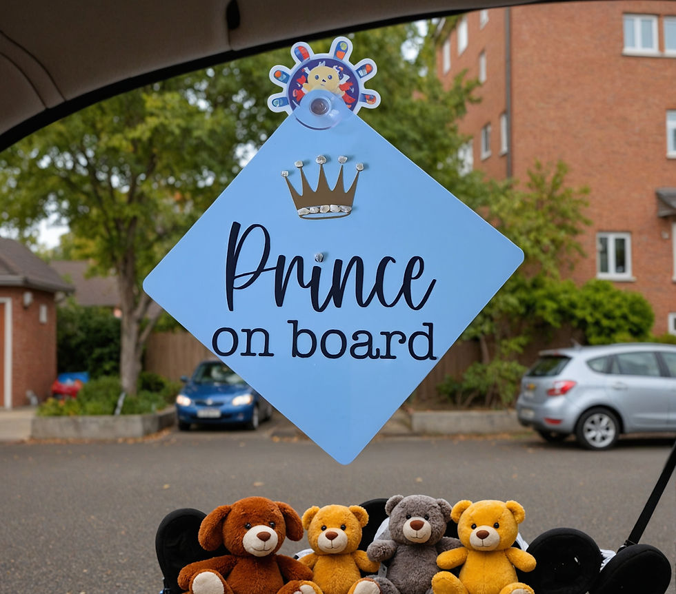 Thumbnail: Personalised Crystal Baby On Board Signs