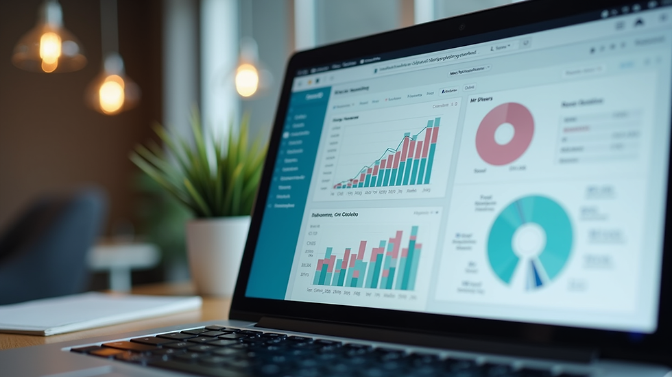 Close-up view of a laptop screen displaying HR analytics dashboard