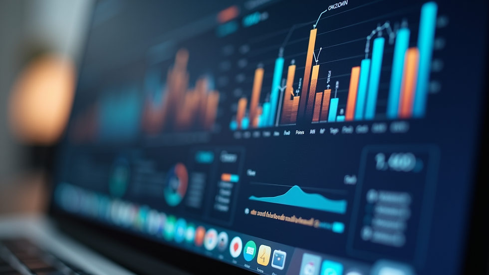 Close-up view of a computer screen displaying HR analytics dashboard