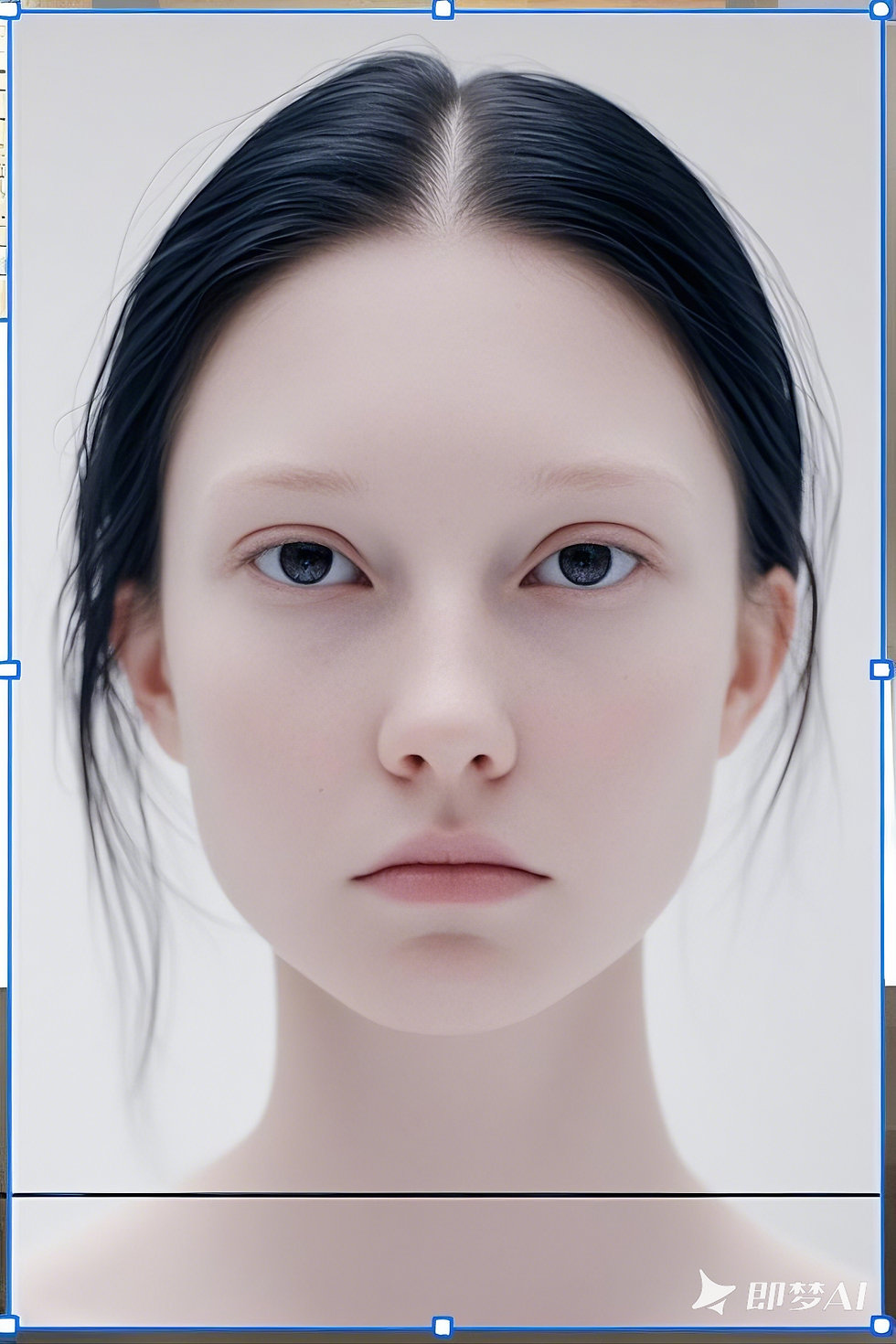 做一个虚拟人物，女生，黑色长发，五官精致。眼睛发呆无神。 (1).png