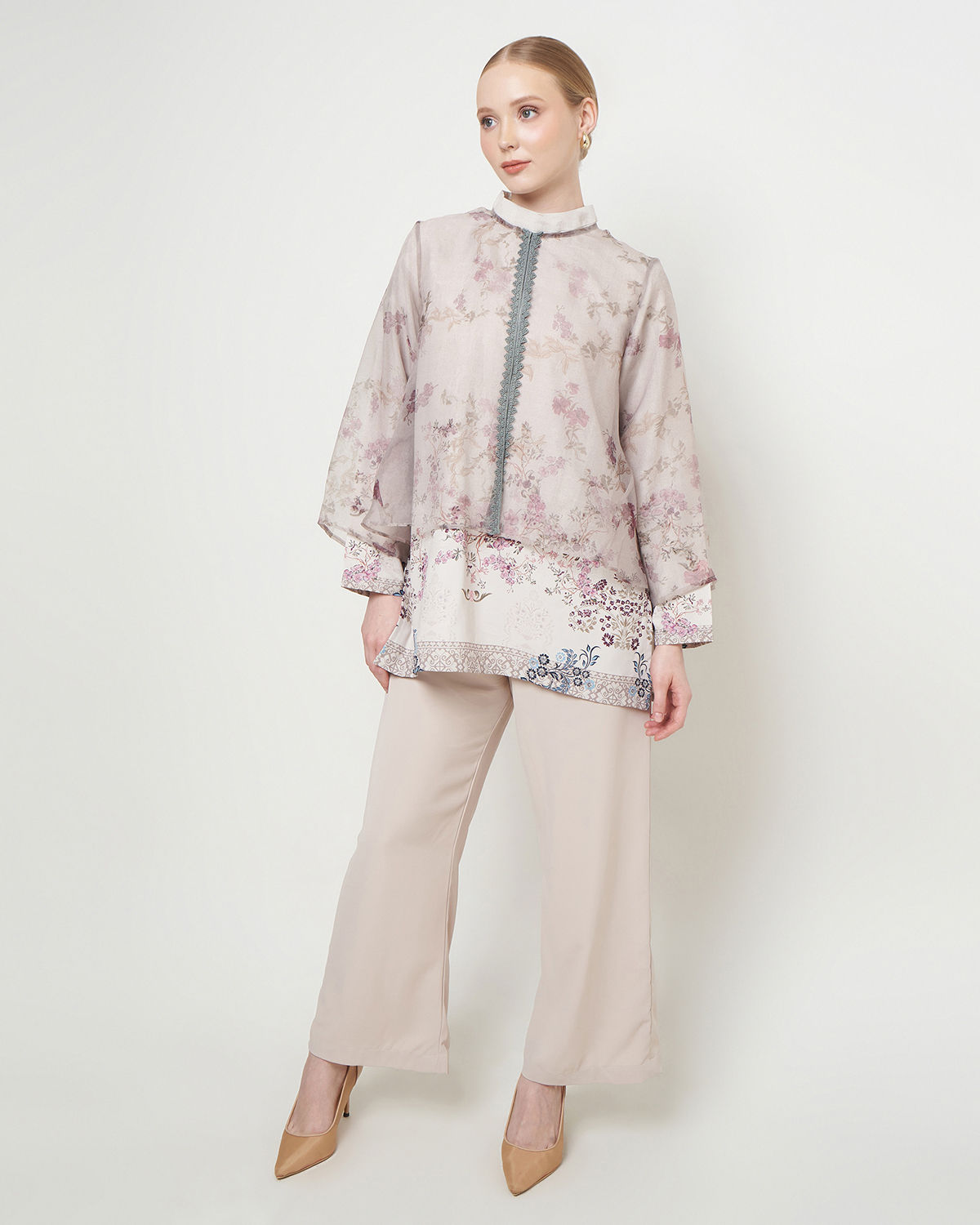 Midnight Garden Raya - Tunic Set With Outer