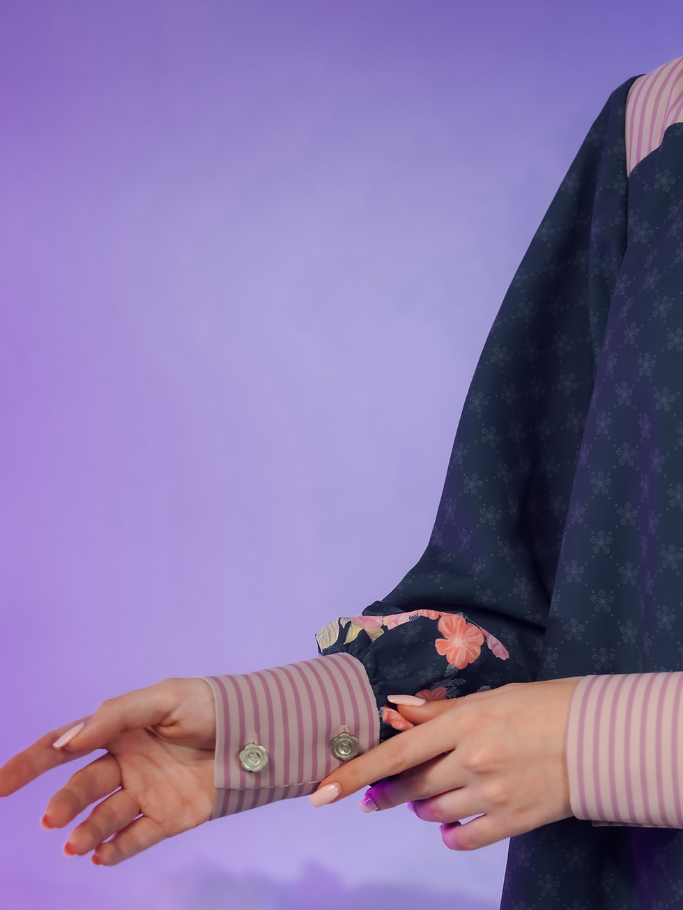 Thumbnail: Serene Utopia - Aluna Navy Blue Abaya