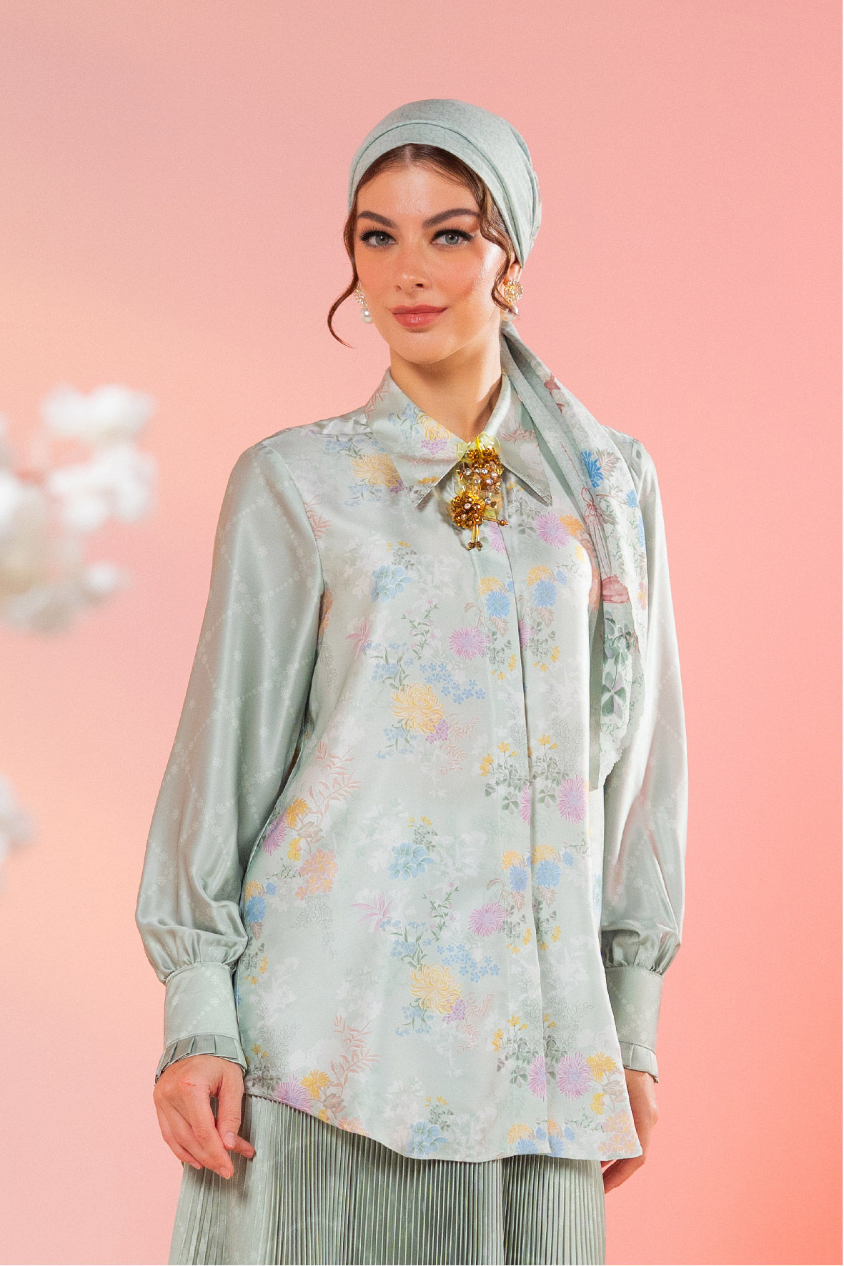 Vhei - Printed Flower Blooming Shirt