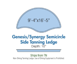 Genesis / Synergy Semicircle Side Tanning Ledge 