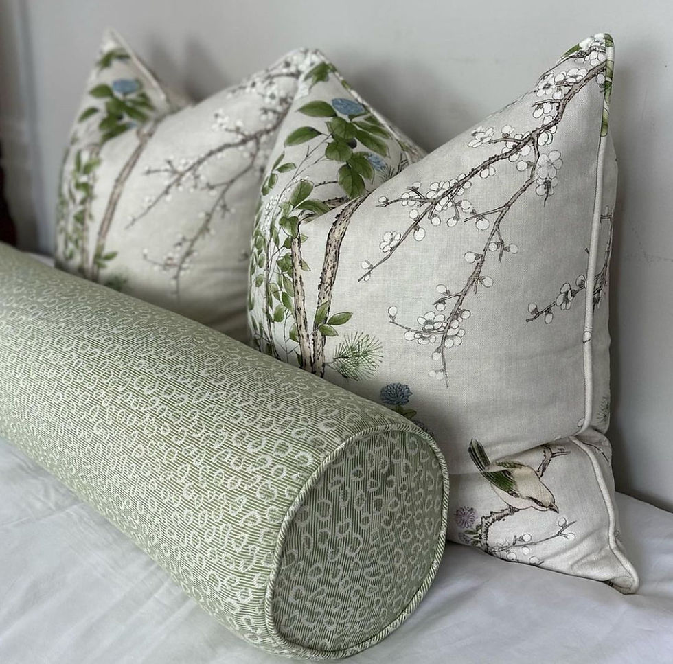 Thumbnail: Katsura in Cream & Lavender by Thibaut Pillow Cover