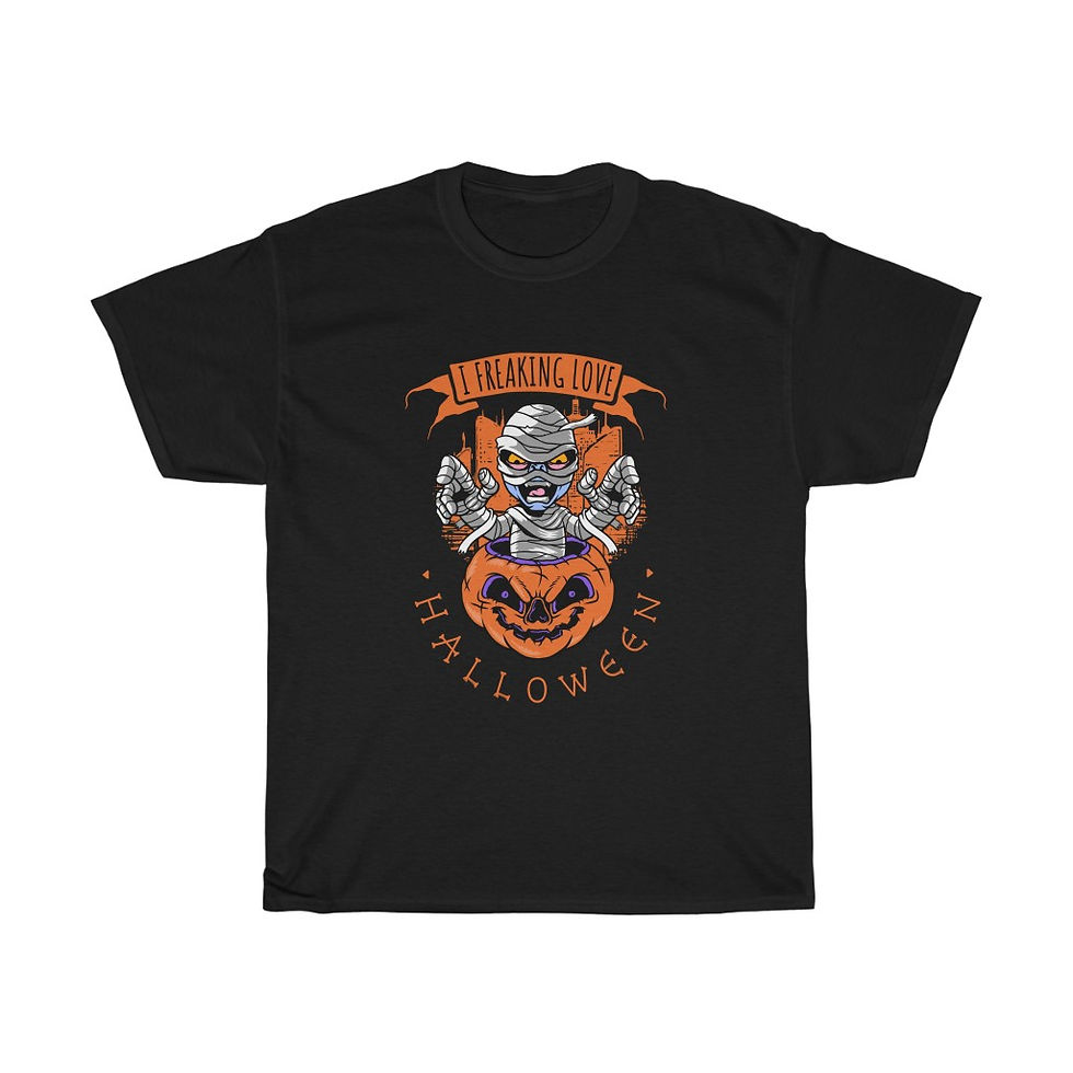 Thumbnail: I Freaking Love Halloween!! Unisex Heavy Cotton Tee