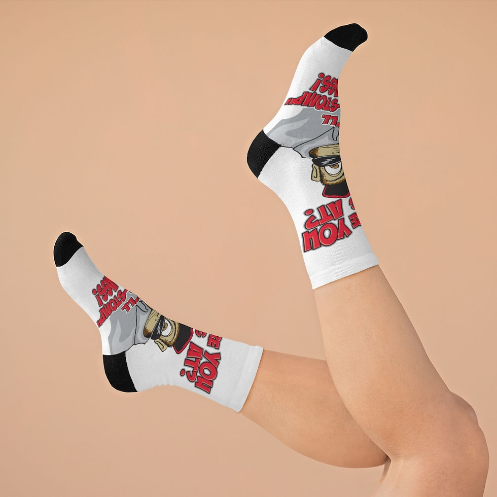 Thumbnail: "BAM" Bad Ass Monkey Socks!!