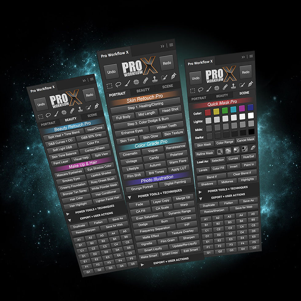 Pro workflow x panel for photoshop