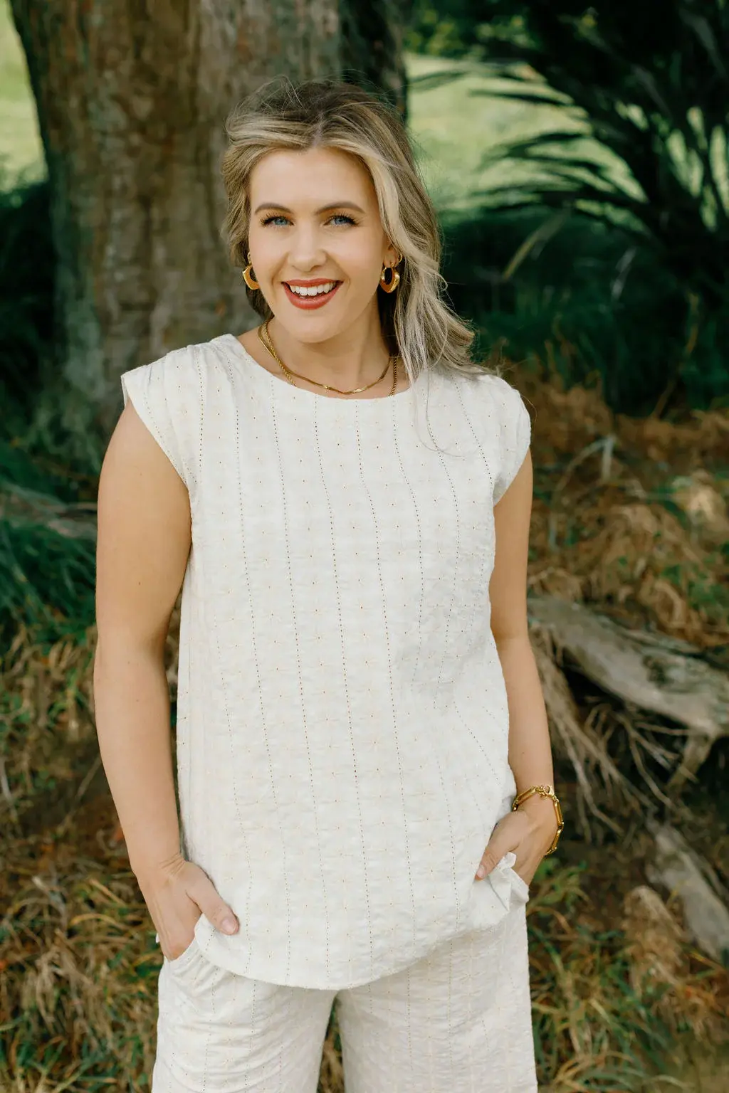 HomeLee Daisy Top - Cream Daisies