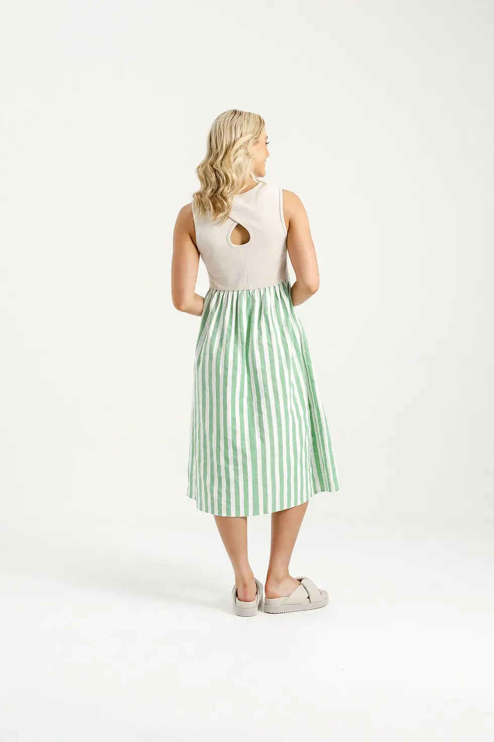 Thumbnail: Homelee Taytum Dress - Apple Stripes