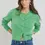Thumbnail: Among The Brave Apple Cotton Cashmere Crewneck Cardigan
