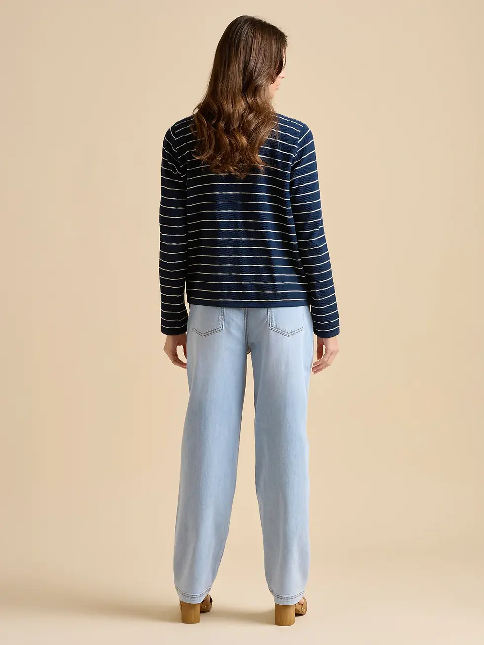 Thumbnail: Brakeburn Sweat jacket - Navy Stripe