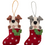Thumbnail: Pashom Felt Christmas Decoration Dogs in Stockings