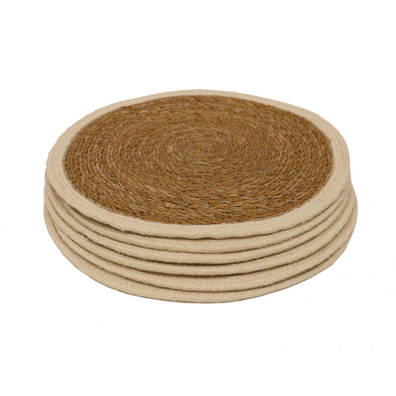 Thumbnail: Le Forge Round Seagrass/Jute Placemat - Black or Cream