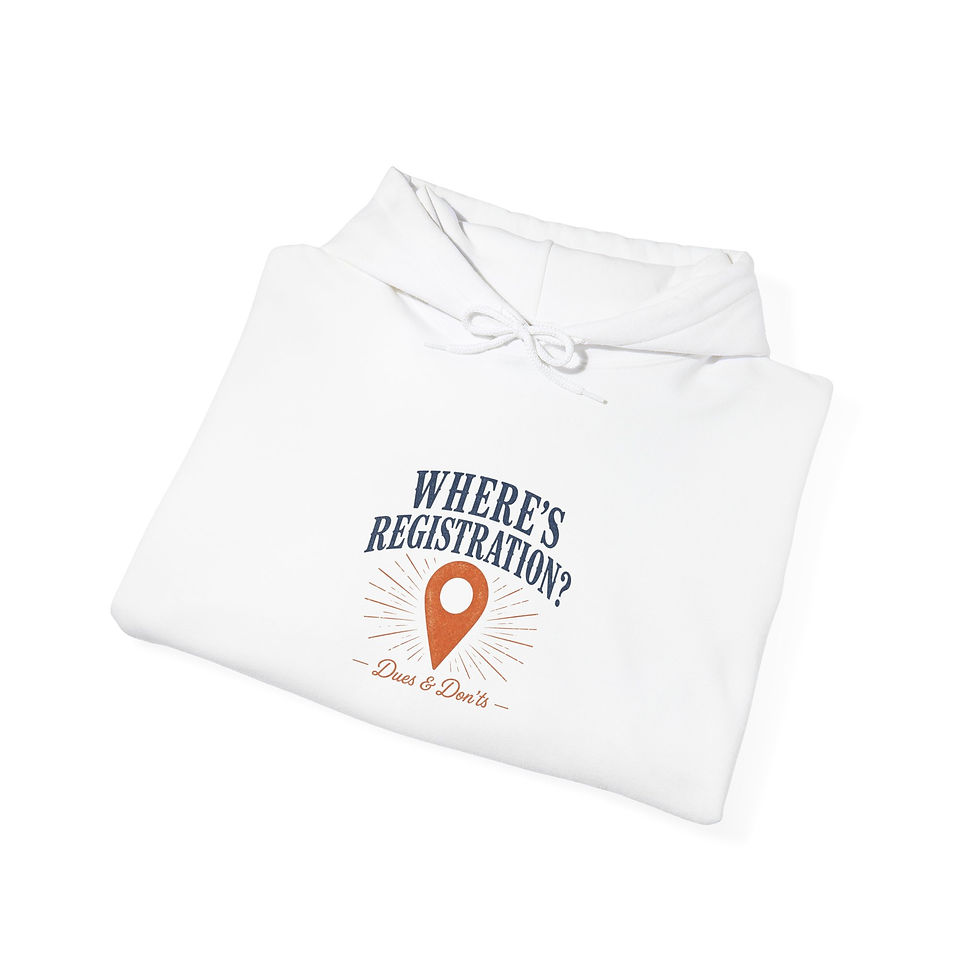 Thumbnail: "Where's Registration?" Hoodie