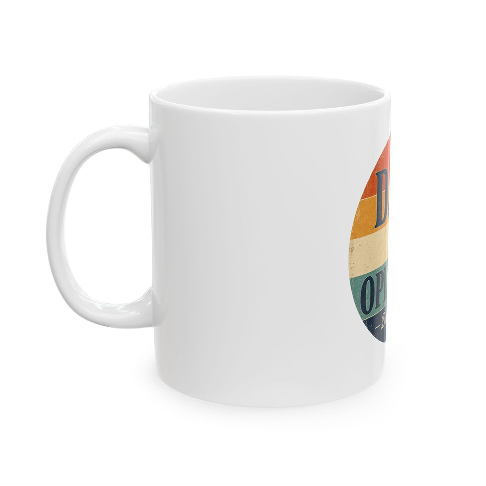 Thumbnail: Data > Opinions Ceramic Mug — Retro Geek Coffee Mug (11oz & 15oz)