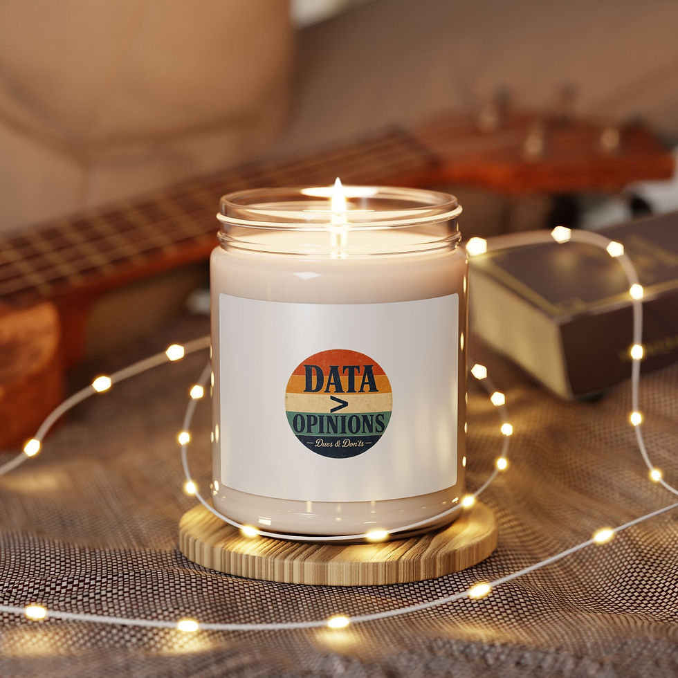 Thumbnail: Data > Opinions Soy Candle — 9oz Scented Jar for Data Scientists & Analysts