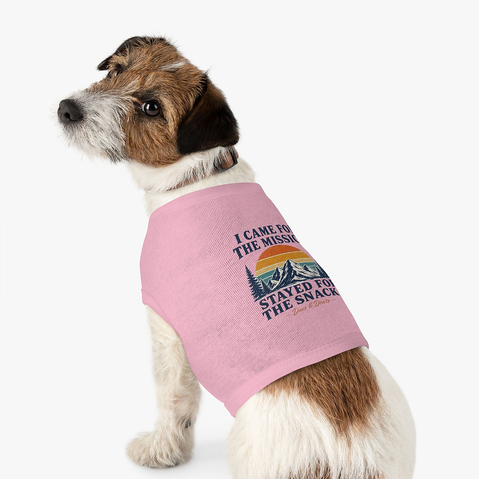 Thumbnail: Pet Tank Top - "I Came For The Mission Stayed For The Snacks" Dog Shirt