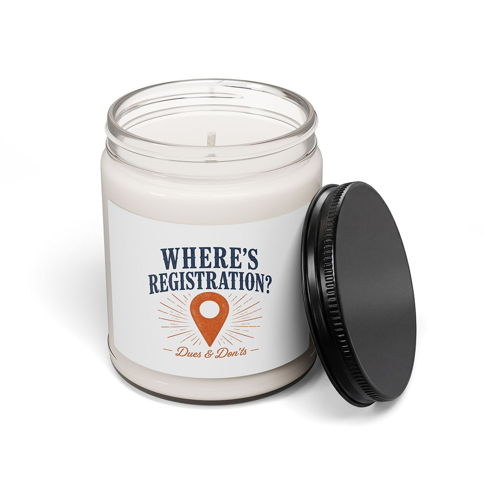 Thumbnail: Where's Registration? 9oz Scented Soy Candle 