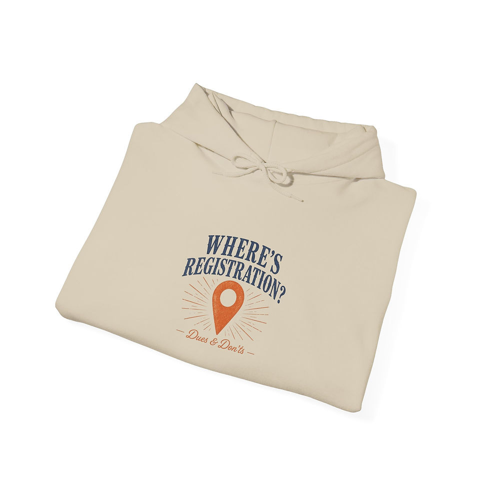 Thumbnail: "Where's Registration?" Hoodie