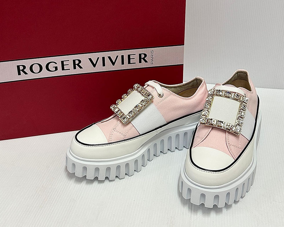 縮圖：RVS180  Viv'go Thick Strass Buckle Sneakers