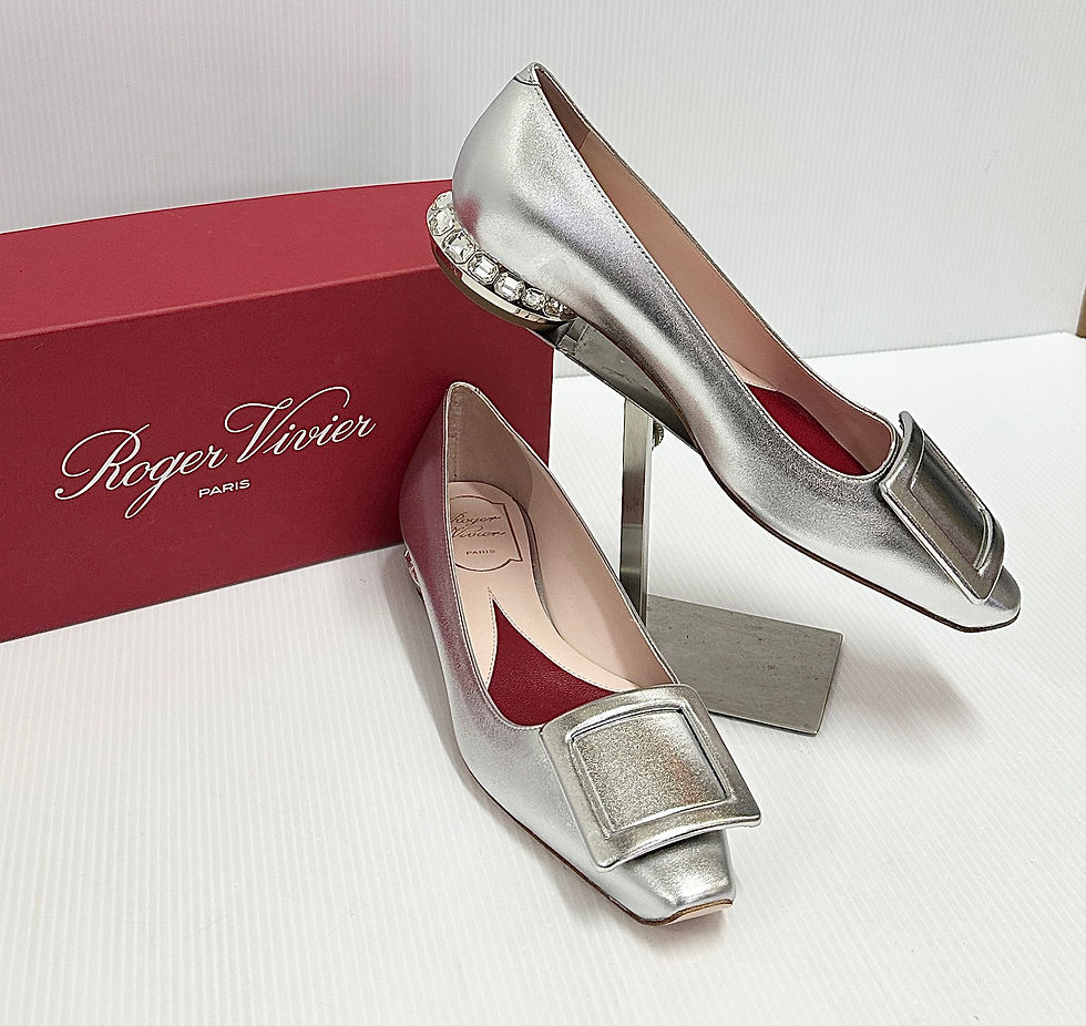 Thumbnail: RV671 Covered Buckles Strass Heel Ball 25
