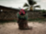 A masked representation of a Loa in a solitary dance. Atakpamé - Togo