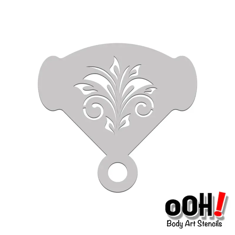 M05 Swirly Mirror Face Paint Stencil