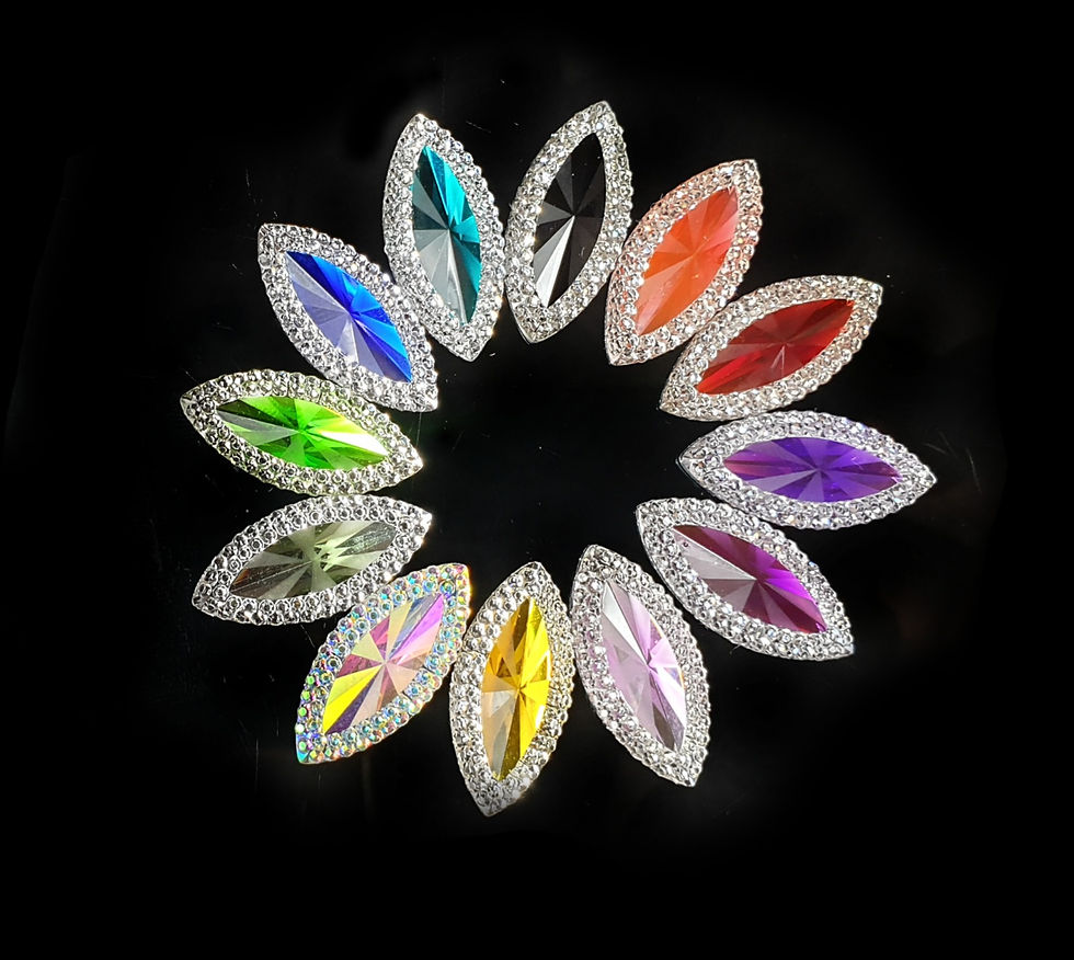 Crystal Horse Eye 11x24 / 7x15mm (20pcs) 2meenie