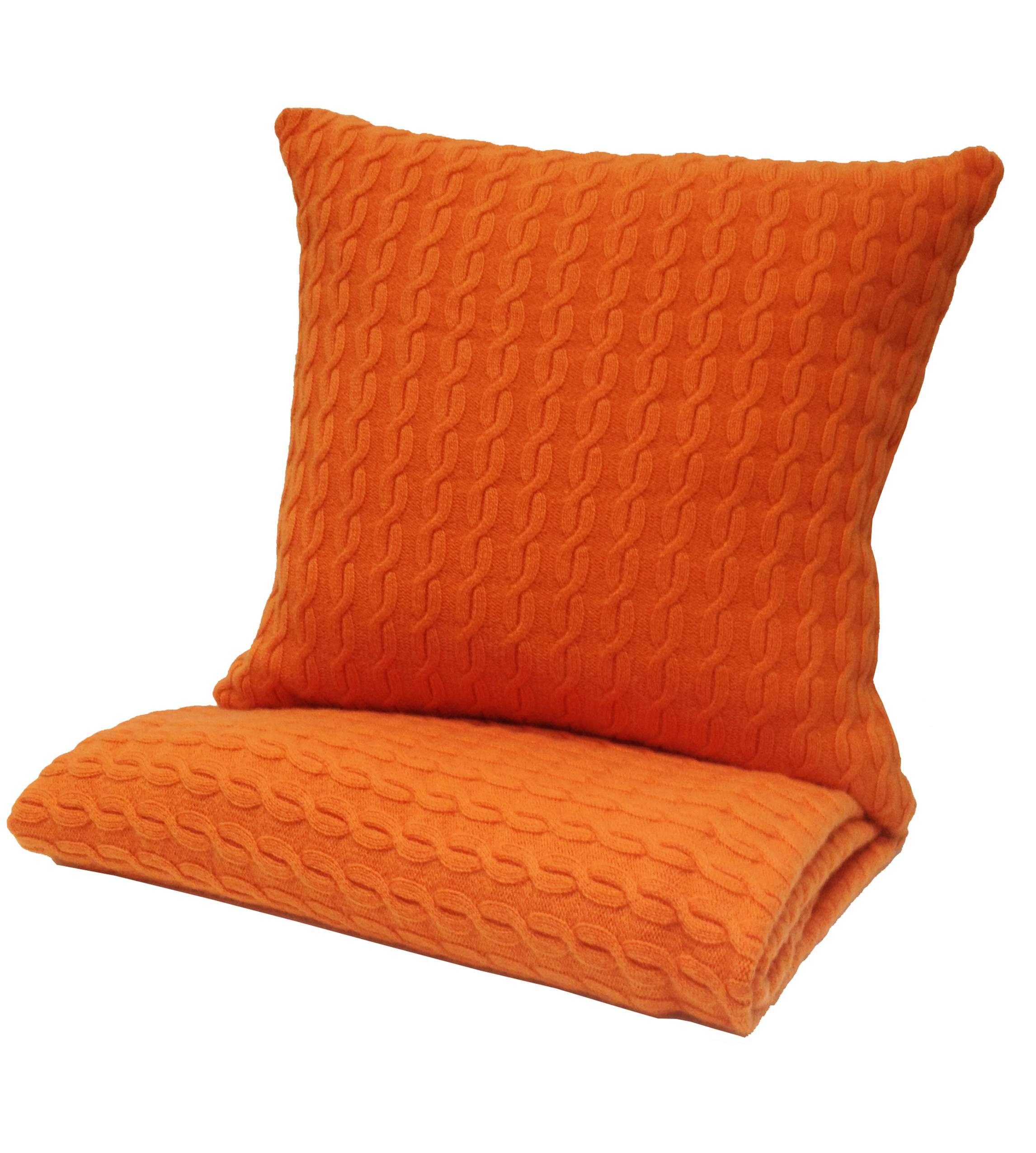 Cable cashmere blanket MILENA