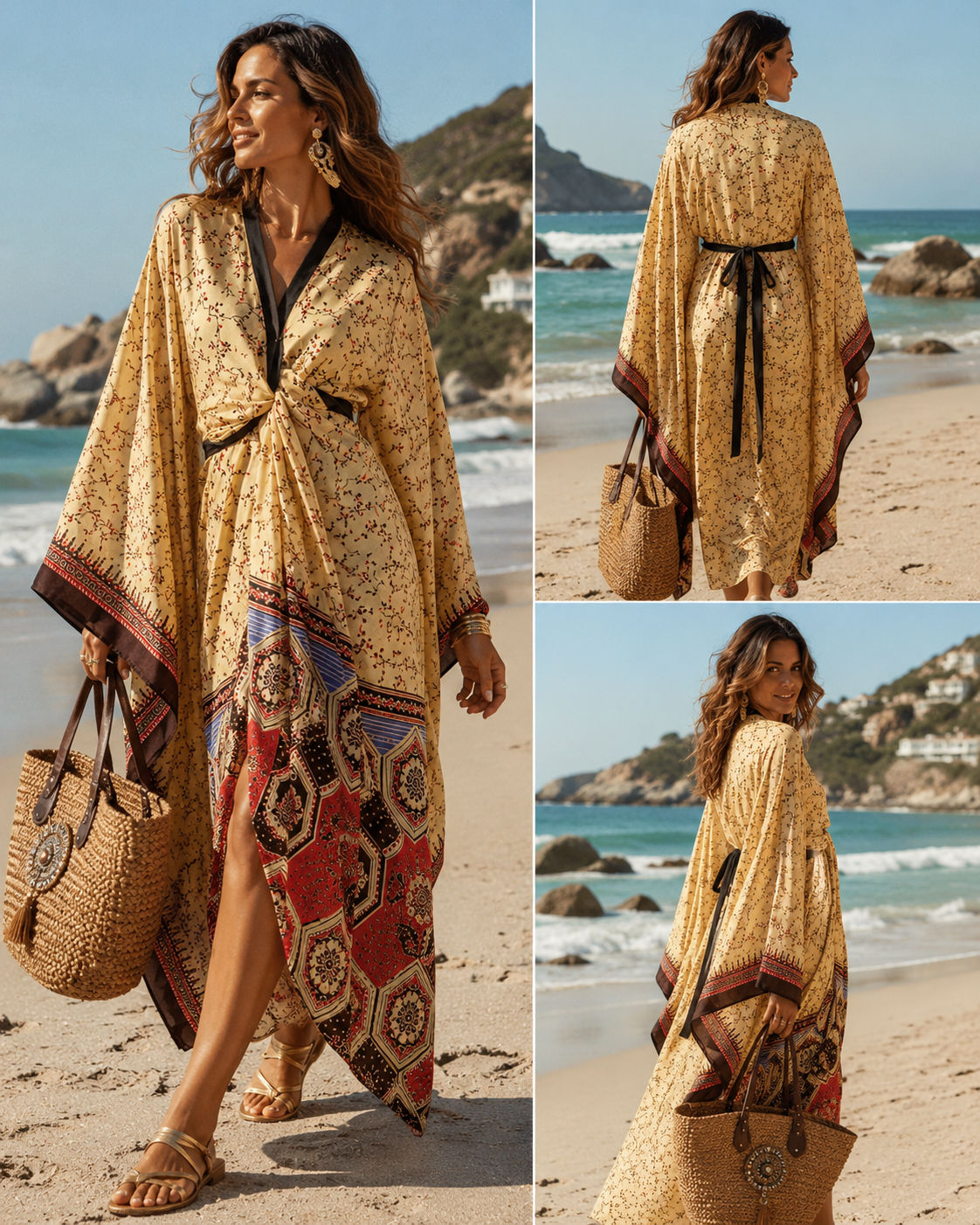 Alba Sol Silk Sari Kimono