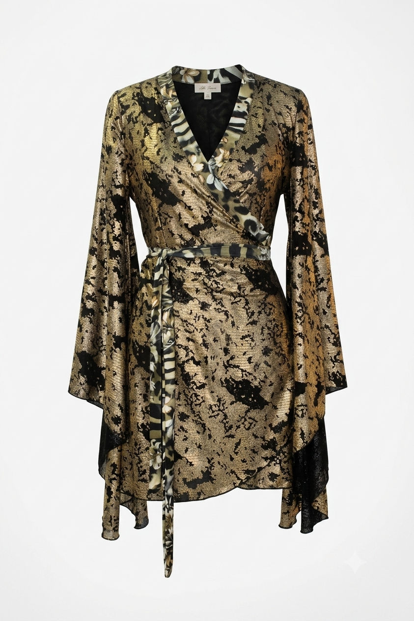 Thumbnail: Serafina Short Mini Wrap Dress