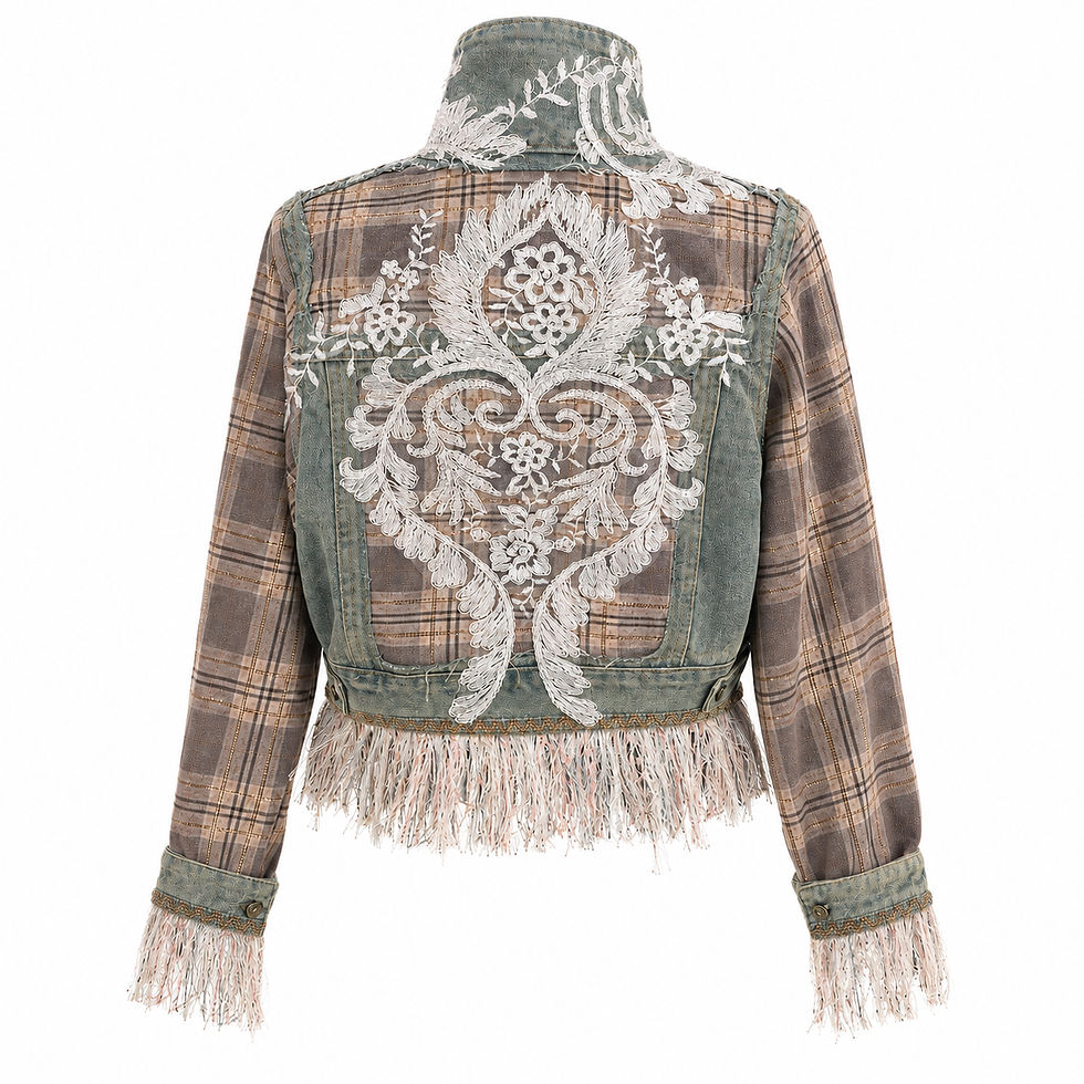 Thumbnail: Plaid Reverie  Denim Jacket