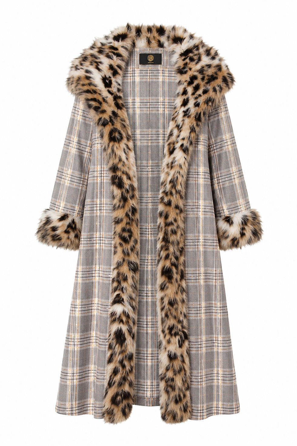 Thumbnail: Luna Plaid Luxe Hooded Coat