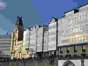 Fachadas típicas edificios Coruña