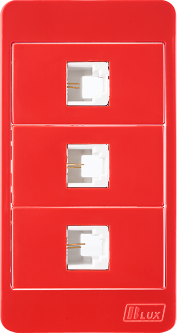 Miniatura: Conjunto 3 RJ 11 2 Fios branca frontal
