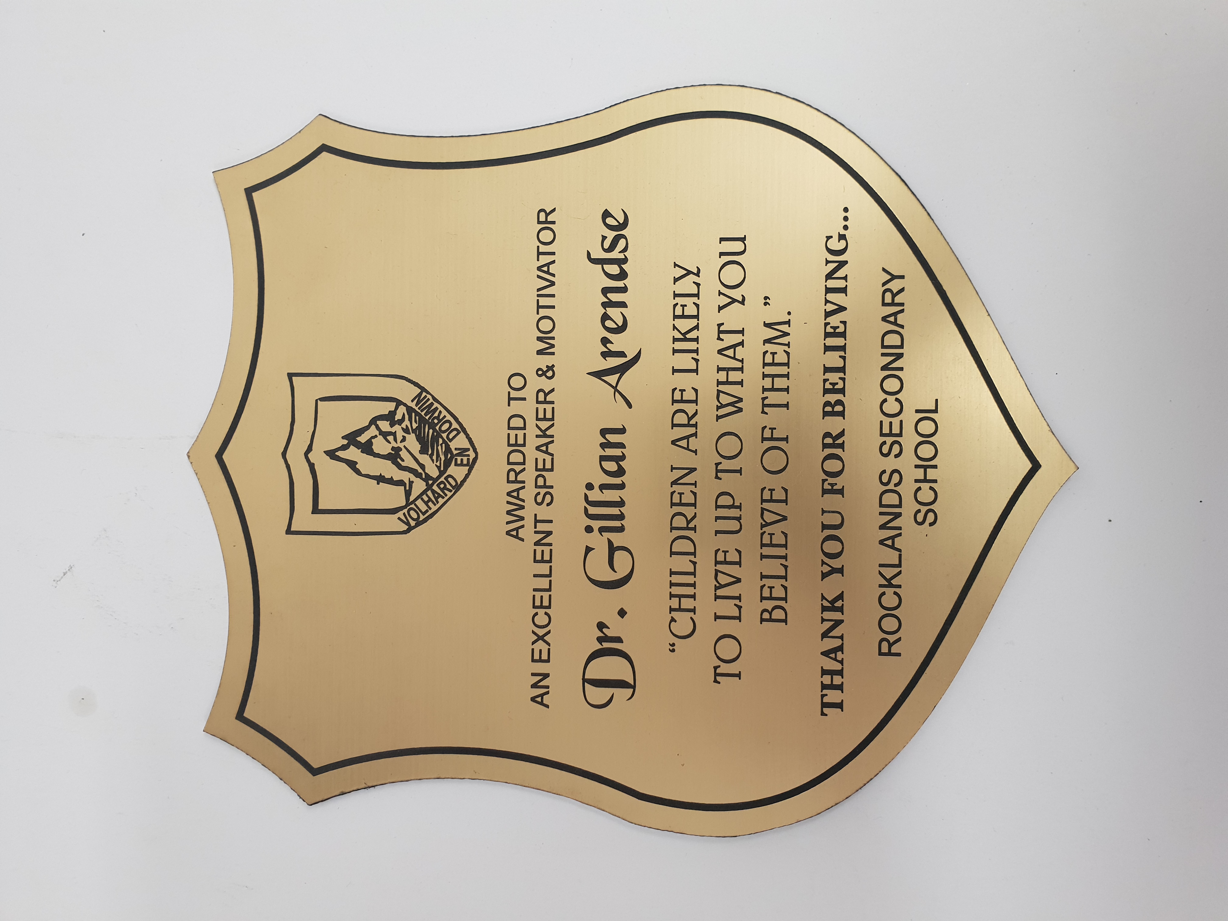 Engraving Woolf's Trophies & Engravers Cape Town