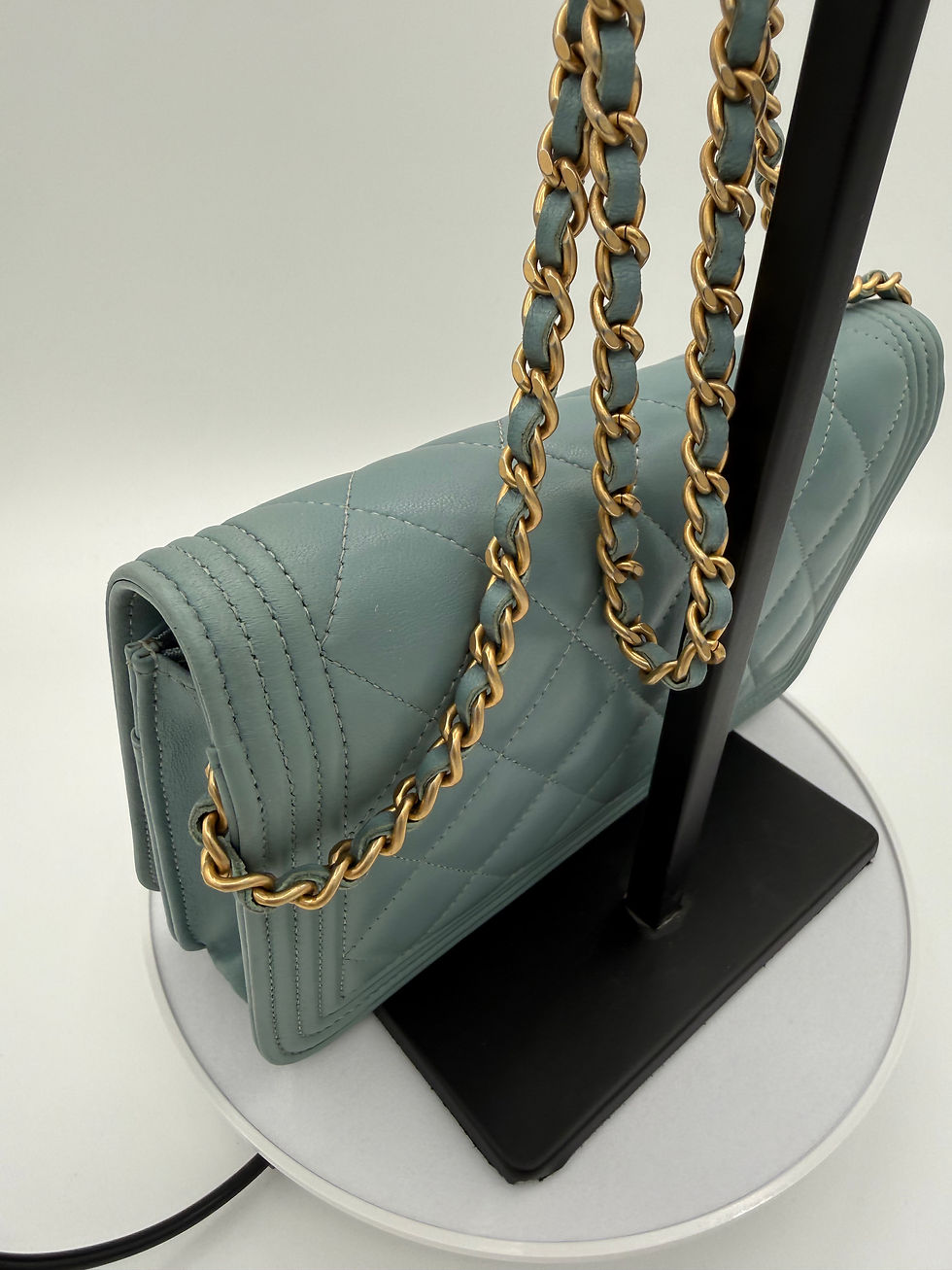 Thumbnail: Chanel boy wallet on chain lambskin/gold hardware 