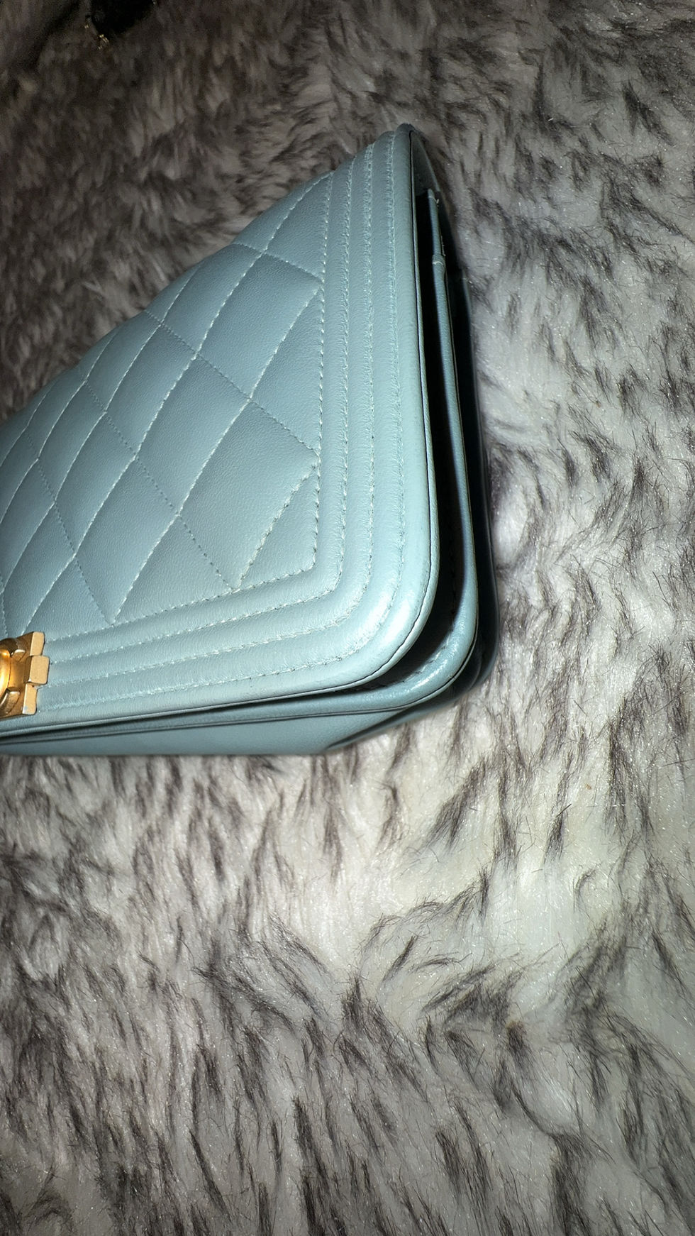 Thumbnail: Chanel boy wallet on chain lambskin/gold hardware 