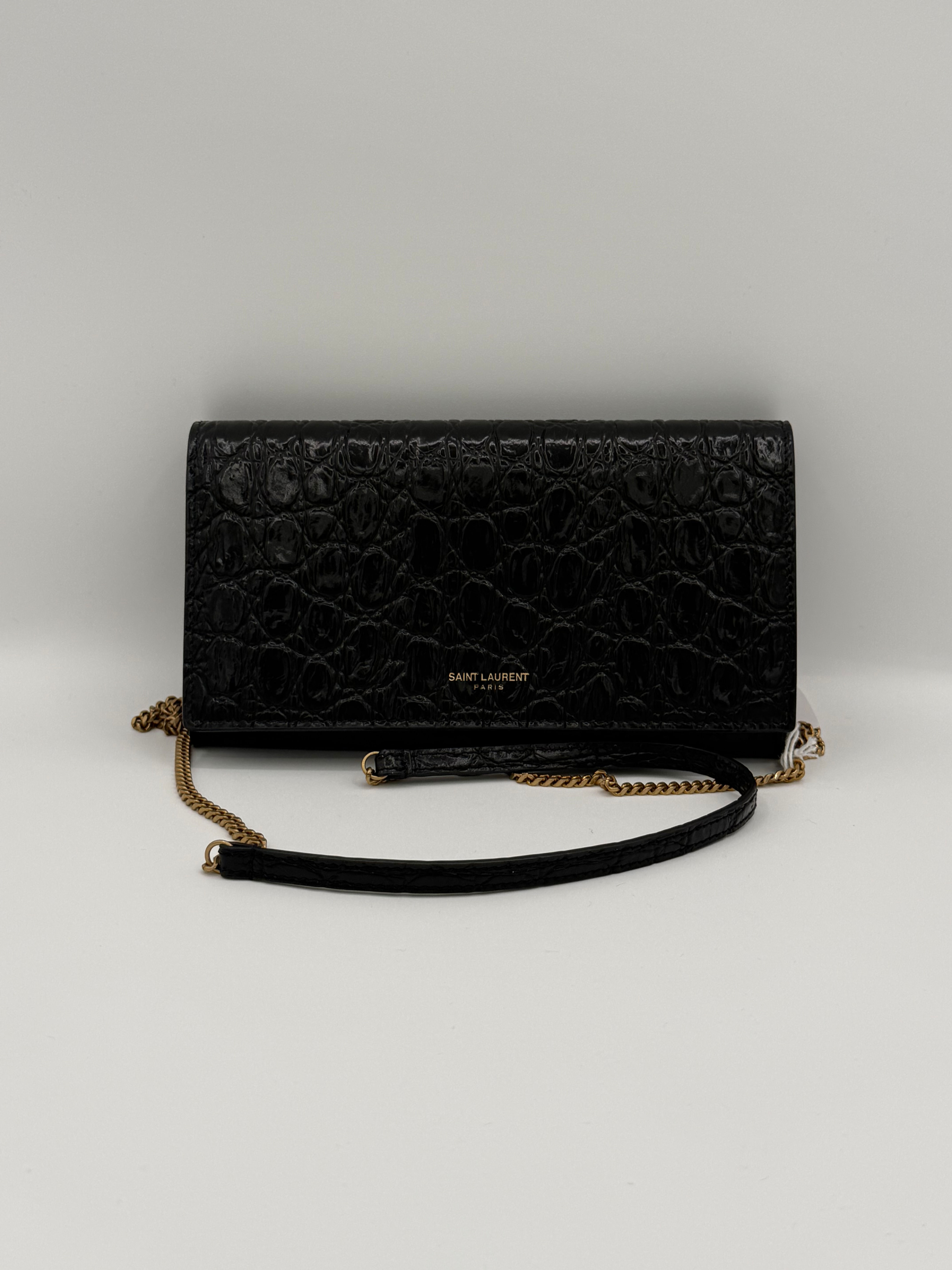 YSL Crocodile Wallet On Chain