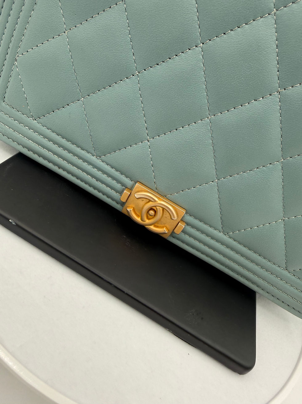 Thumbnail: Chanel boy wallet on chain lambskin/gold hardware 