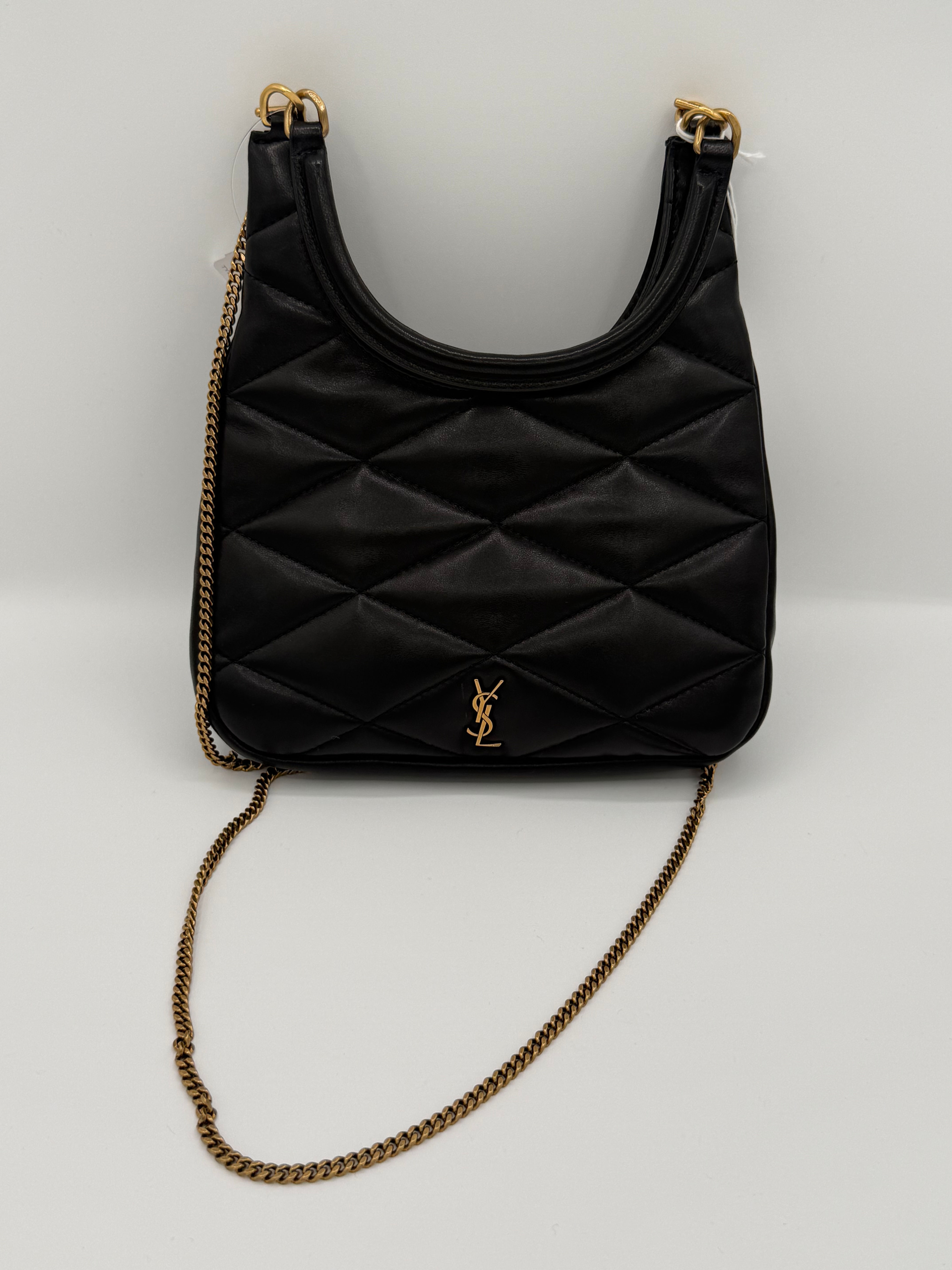 YSL Quilted Sade Hobo Bag