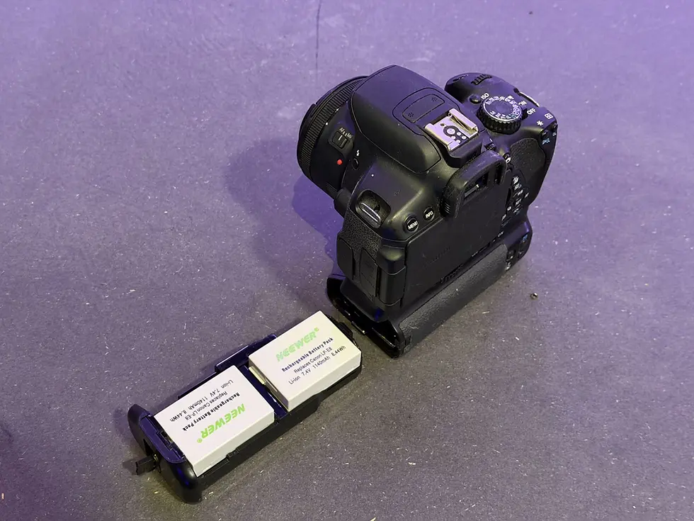 Thumbnail: Canon 650D DSLR Camera w/ Extra Battery Handle