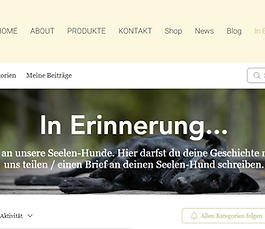 Die neue Rubrik auf der Seelen-Hund Website