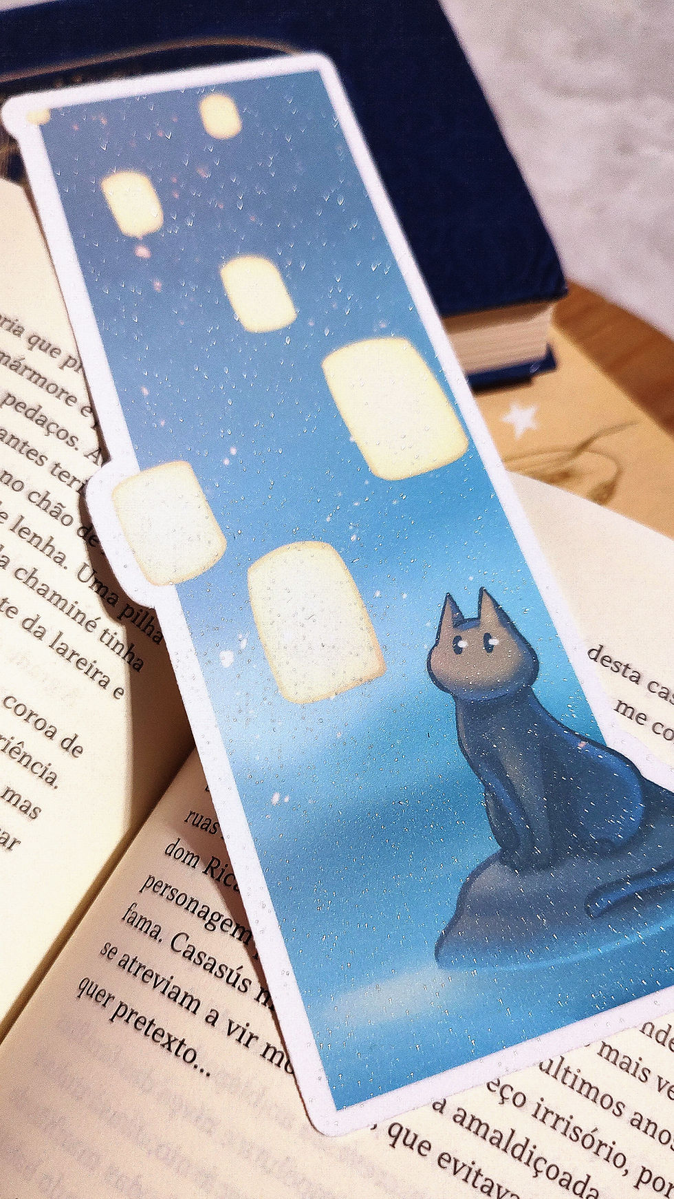 Thumbnail: Marcador Gato e as Lanternas - Coleção Gatinhos Marcadores