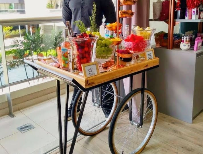 Miniatura: Carrinho de Chá luxo com Rodas de Bicicleta