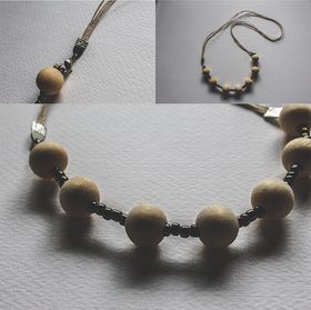 Wooden Bead Wire necklace - WN03