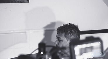 Luke Mordue behind the scenes on Urban Legends in 2016