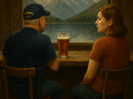 Over a Beer at "The Sink" in Boulder.